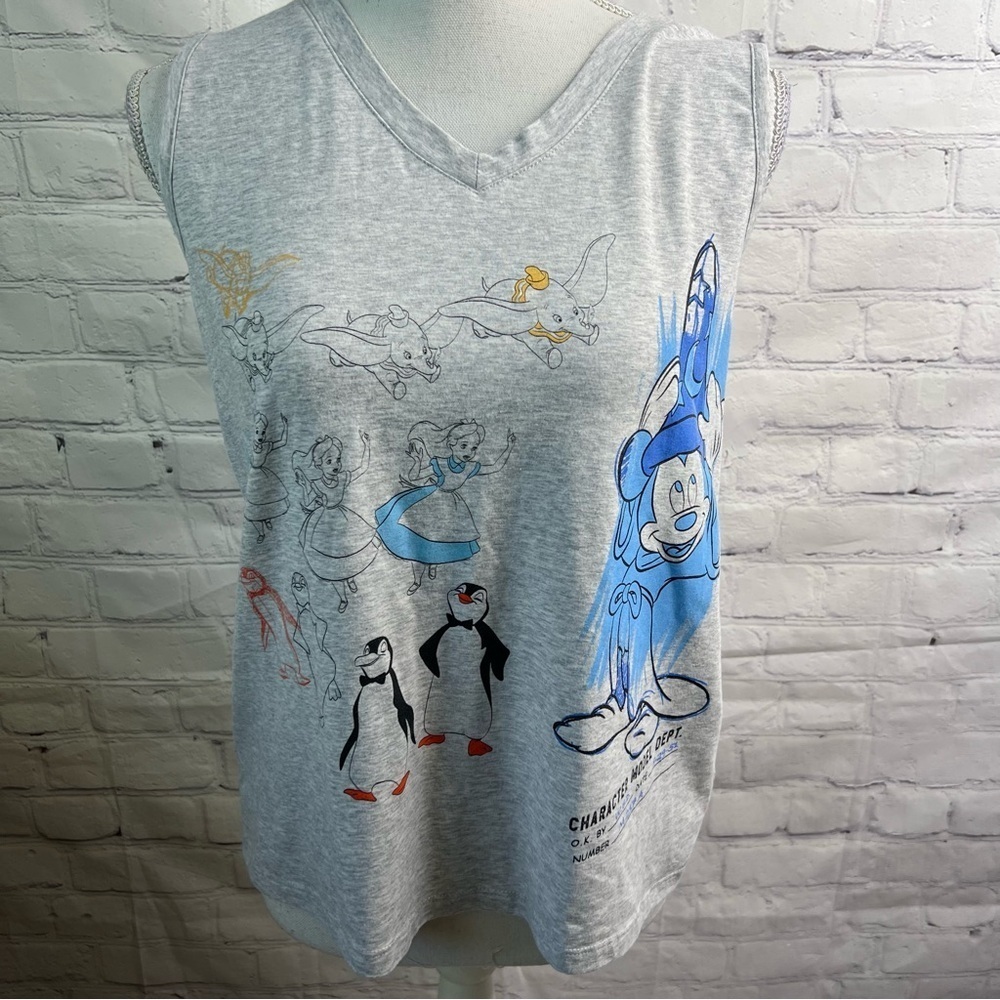 Disney Character Sorcerer Mickey Sleeveless Shirt Medium